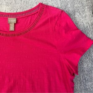 Chico's Fuchsia Short Sleeve Top